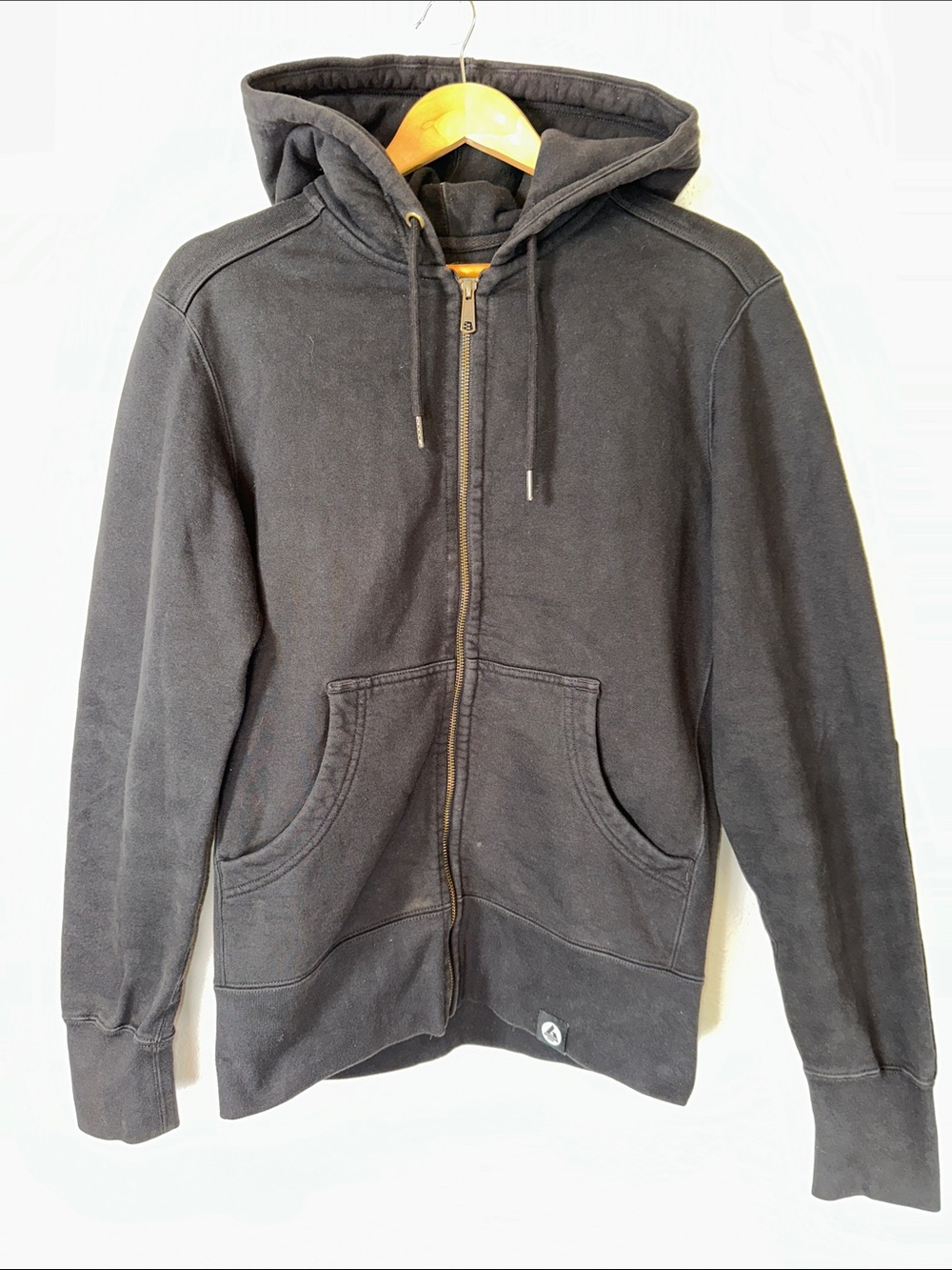 American Giant Zip Up Black Hoodie